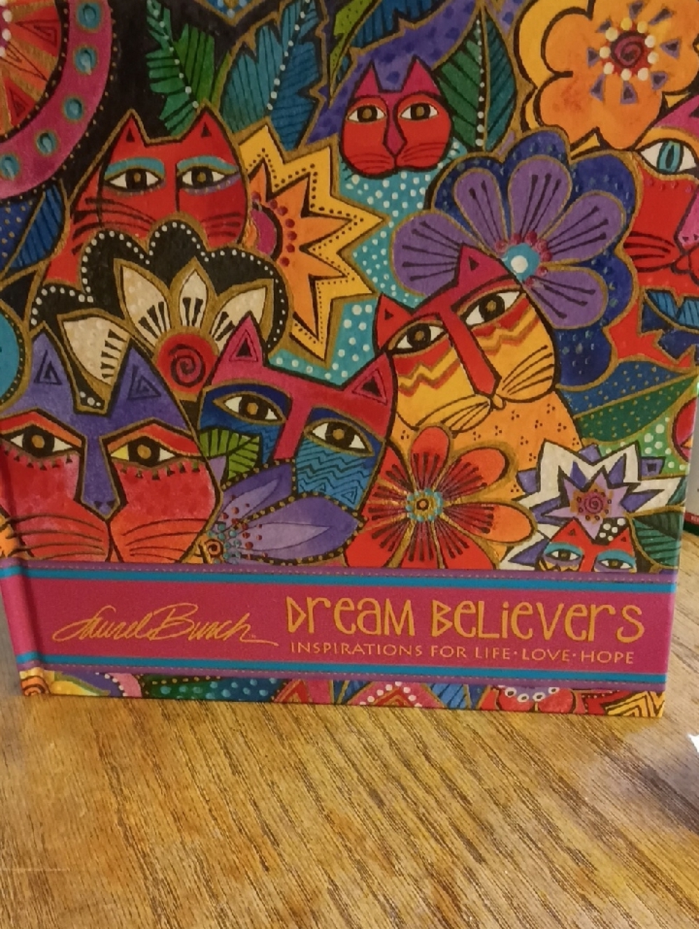 Laurel Burch Book, Multi-colored Artist Portraits with Colorful Artworks, EUC